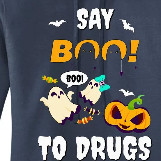 Say Boo To Drugs Red Ribbon Week Awareness Women's Pullover Hoodie