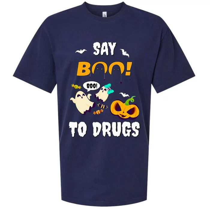 Say Boo To Drugs Red Ribbon Week Awareness Sueded Cloud Jersey T-Shirt