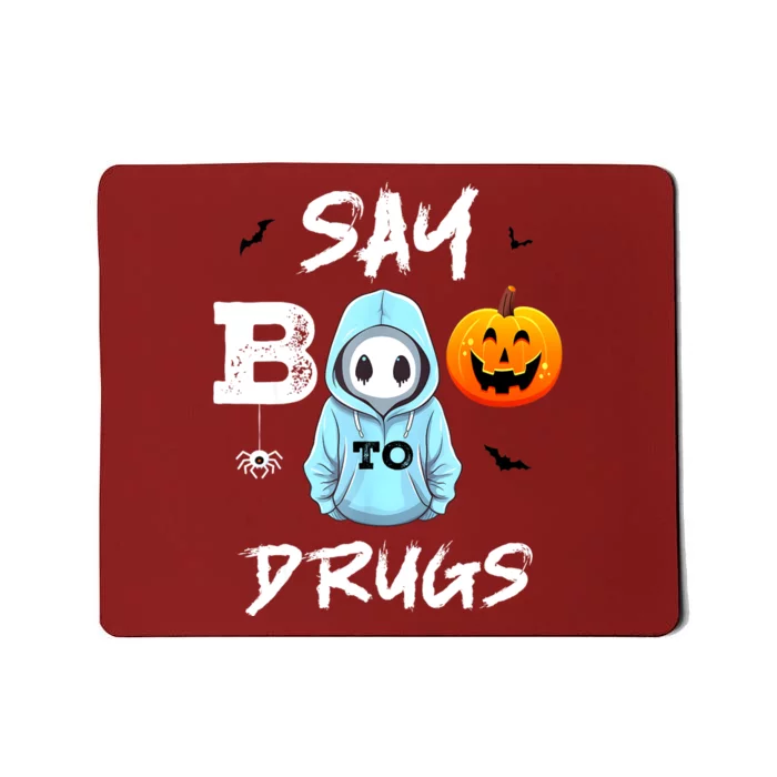 Say Boo To Drugs Funny Halloween Red Ribbon Week Awareness Mousepad