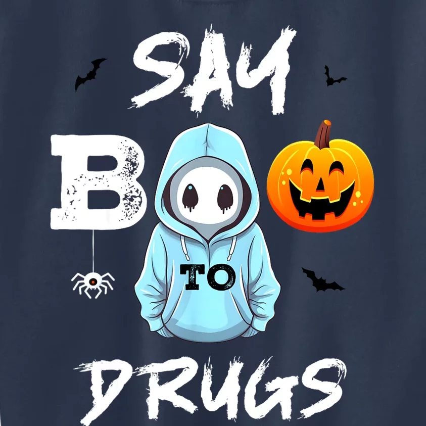 Say Boo To Drugs Funny Halloween Red Ribbon Week Awareness Kids Sweatshirt