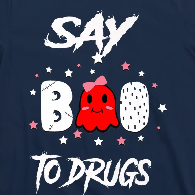 Say Boo To Drugs Halloween Red Ribbon Week Awareness T-Shirt