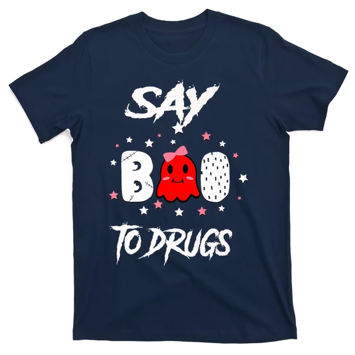 Say Boo To Drugs Halloween Red Ribbon Week Awareness T-Shirt