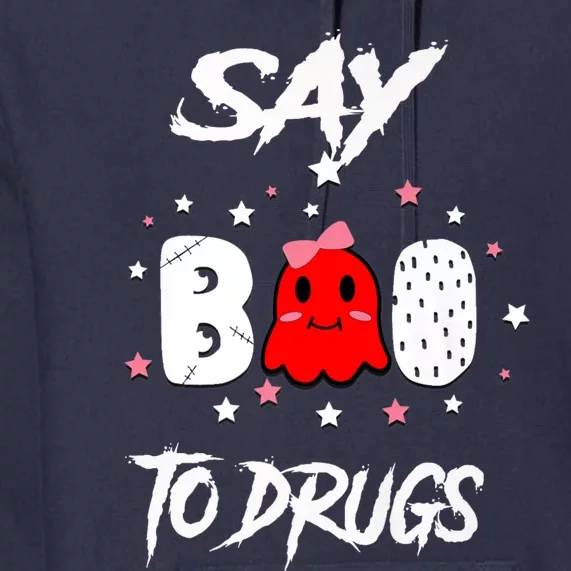 Say Boo To Drugs Halloween Red Ribbon Week Awareness Premium Hoodie