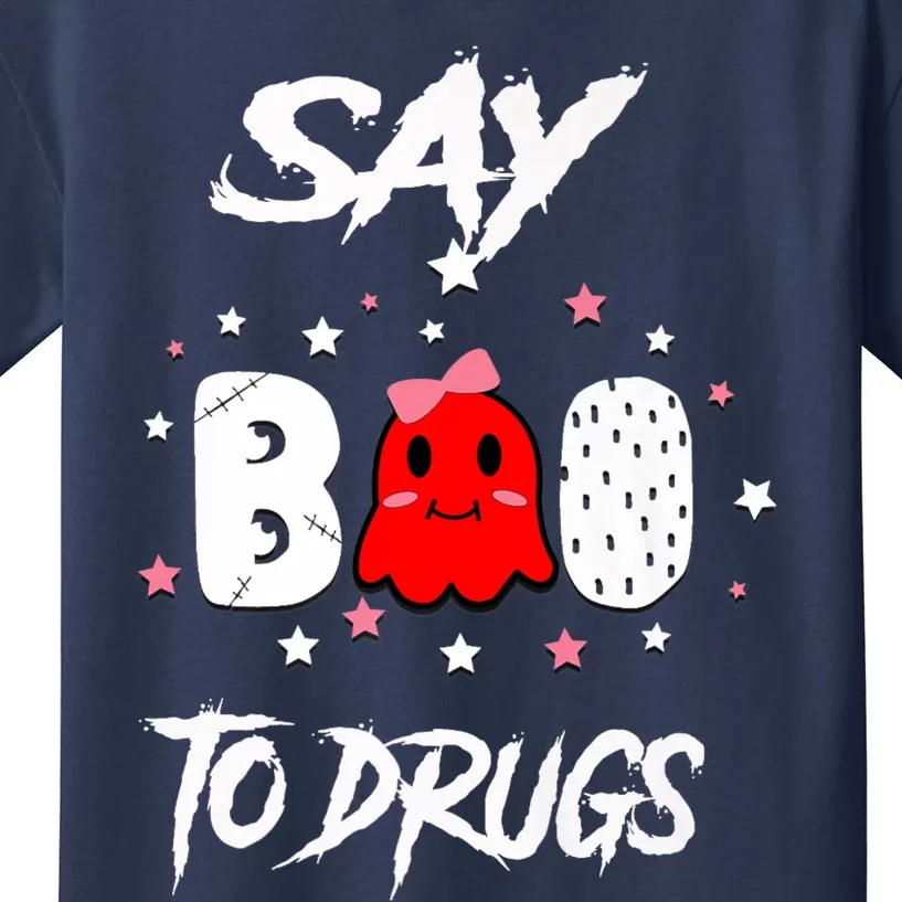 Say Boo To Drugs Halloween Red Ribbon Week Awareness Kids T-Shirt