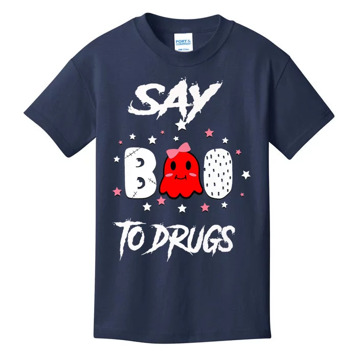 Say Boo To Drugs Halloween Red Ribbon Week Awareness Kids T-Shirt