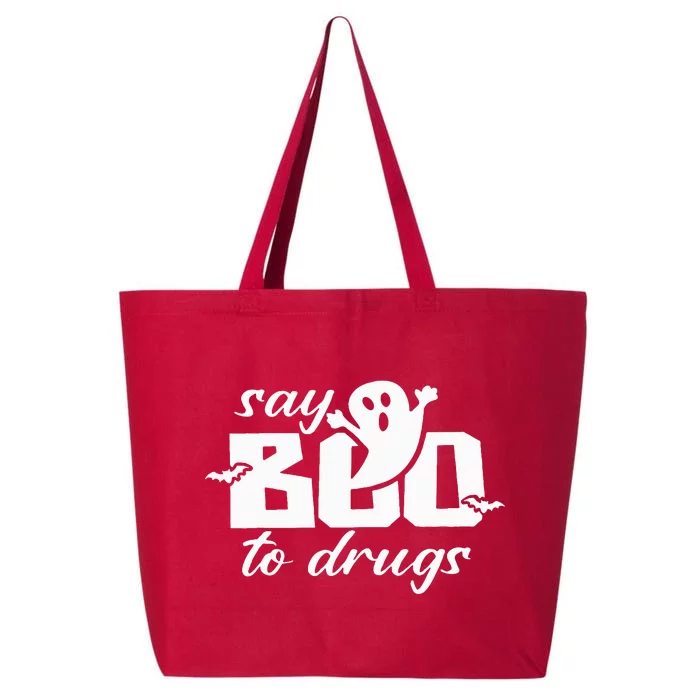 Say Boo To Drugs Funny Halloween Red Ribbon Week Awareness 25L Jumbo Tote