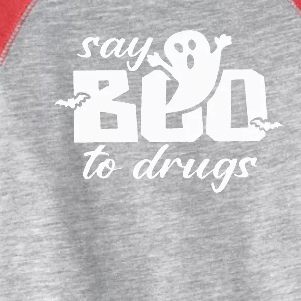 Say Boo To Drugs Funny Halloween Red Ribbon Week Awareness Toddler Fine Jersey T-Shirt