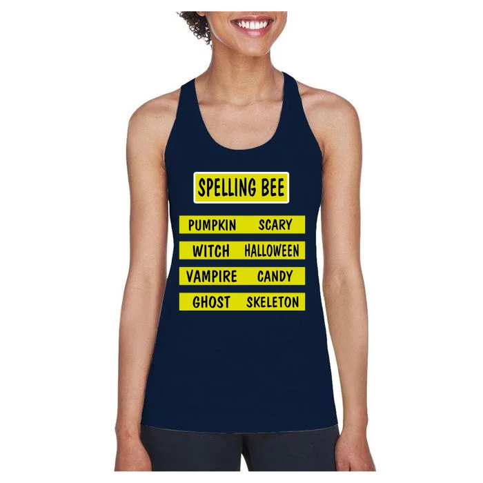 Spelling Bee Teacher Costume Women's Racerback Tank