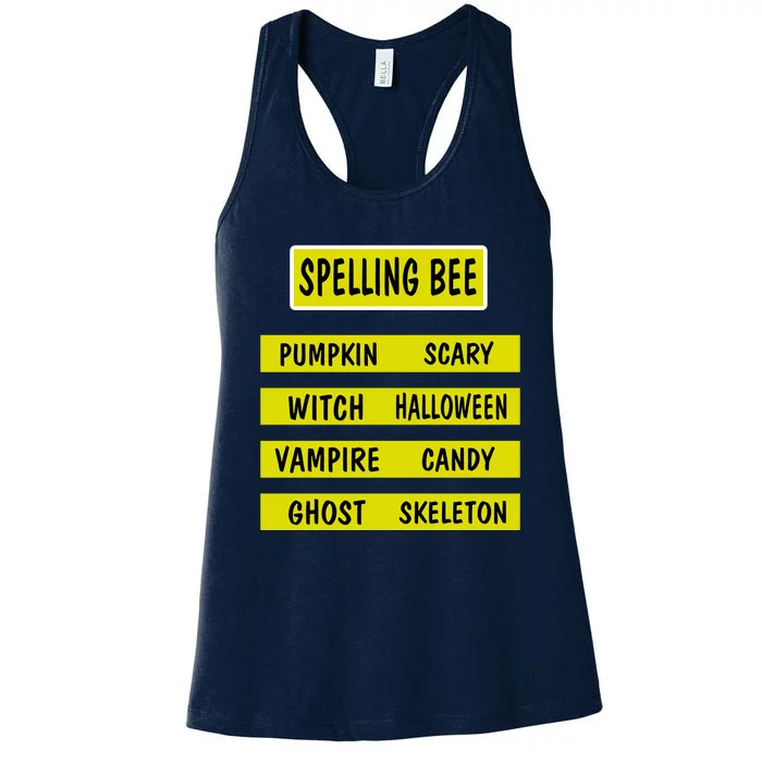 Spelling Bee Teacher Costume Women's Racerback Tank