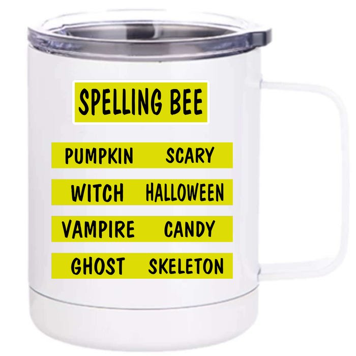 Spelling Bee Teacher Costume Front & Back 12oz Stainless Steel Tumbler Cup