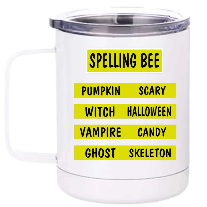 Spelling Bee Teacher Costume Front & Back 12oz Stainless Steel Tumbler Cup