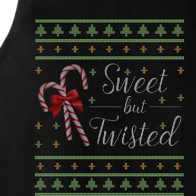 Sweet But Twisted Candy Cane Ugly Christmas Sweater Xmas Cool Gift Ladies Tri-Blend Wicking Tank