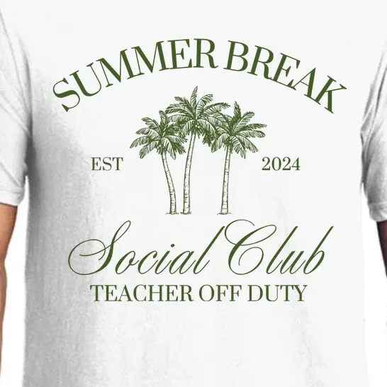 Summer Break Teacher Off Duty Pajama Set