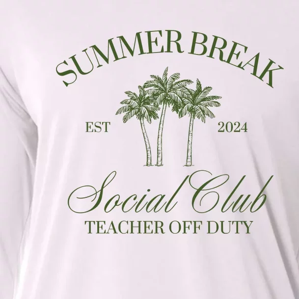 Summer Break Teacher Off Duty Cooling Performance Long Sleeve Crew