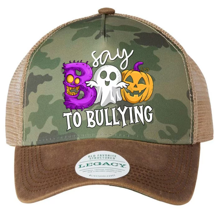 Say Boo To Bullying Orange Anti Bullying Unity Day Halloween Legacy Tie Dye Trucker Hat