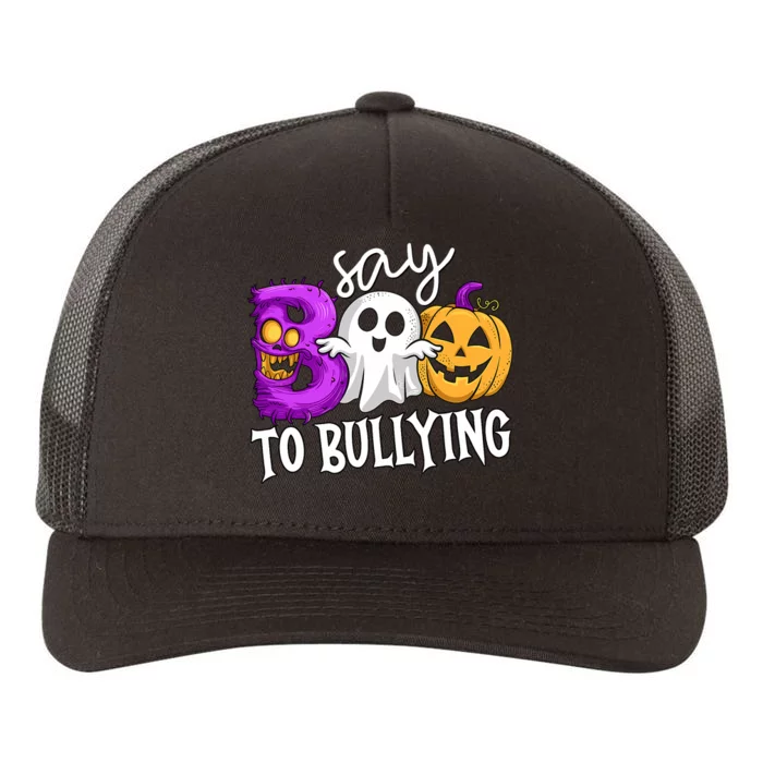 Say Boo To Bullying Orange Anti Bullying Unity Day Halloween Yupoong Adult 5-Panel Trucker Hat