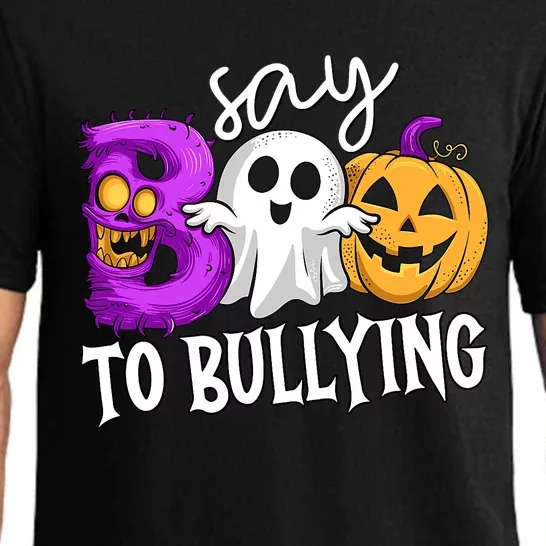 Say Boo To Bullying Orange Anti Bullying Unity Day Halloween Pajama Set