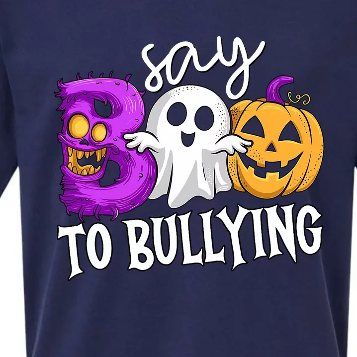 Say Boo To Bullying Orange Anti Bullying Unity Day Halloween Sueded Cloud Jersey T-Shirt