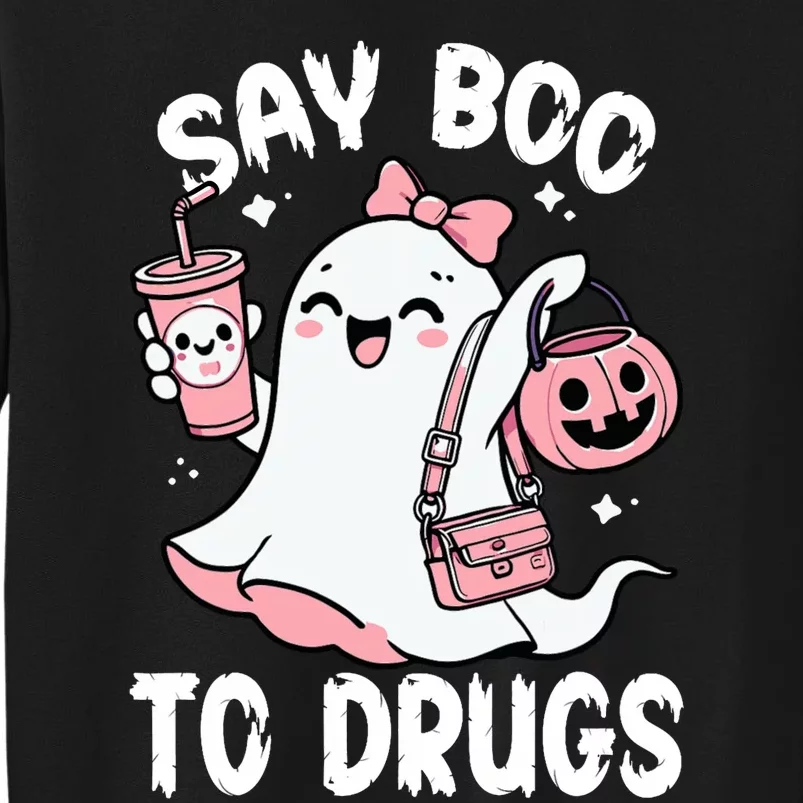 Say Boo To Drugs Funny Halloween Red Ribbon Week Awareness Sweatshirt