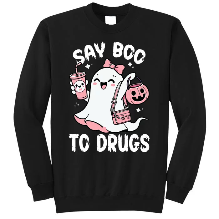 Say Boo To Drugs Funny Halloween Red Ribbon Week Awareness Sweatshirt