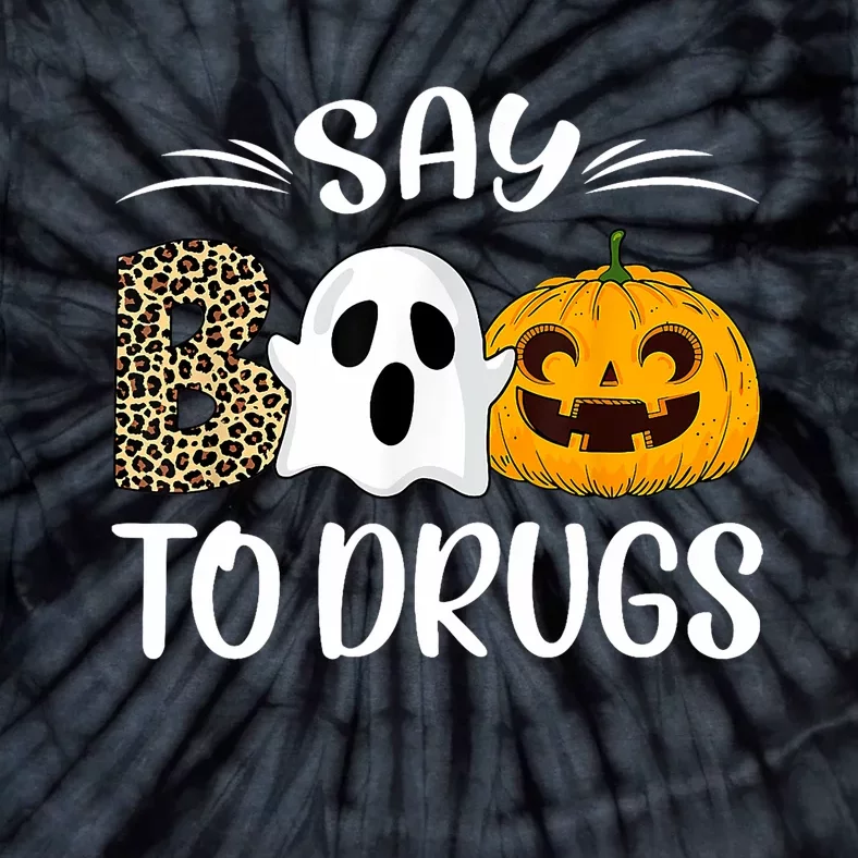 Say Boo To Drugs Red Ribbon Week Awareness Funny Halloween Tie-Dye T-Shirt