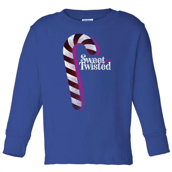 Sweet But Twisted Big Candy Cane Cute Gift Toddler Long Sleeve Shirt