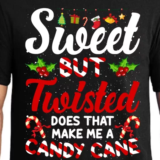 Sweet But Twisted Candy Cane Christmas Matching Great Gift Pajama Set