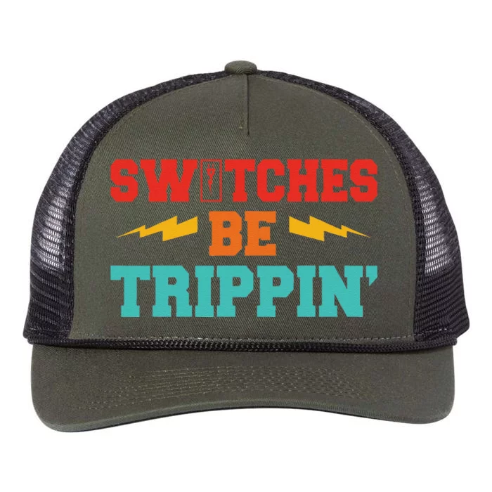 Switches Be Trippin Vintage Retro Rope Trucker Hat Cap