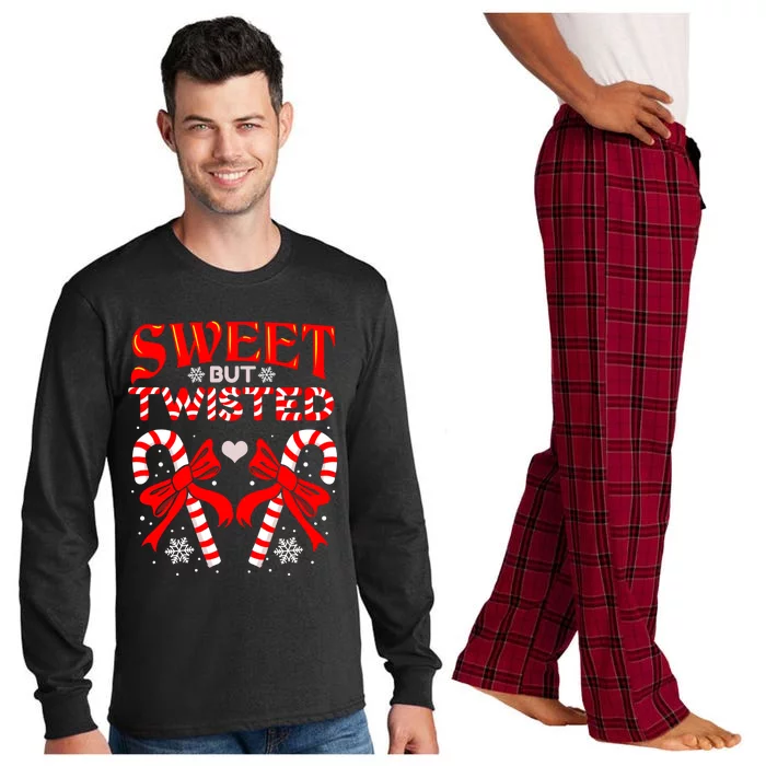 Sweet But Twisted Candy Cane Christmas Meaningful Gift Long Sleeve Pajama Set