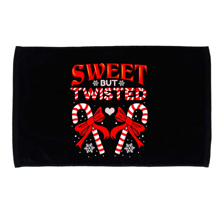 Sweet But Twisted Candy Cane Christmas Meaningful Gift Microfiber Hand Towel