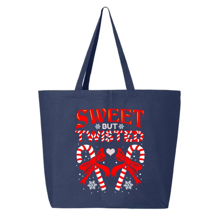 Sweet But Twisted Candy Cane Christmas Meaningful Gift 25L Jumbo Tote