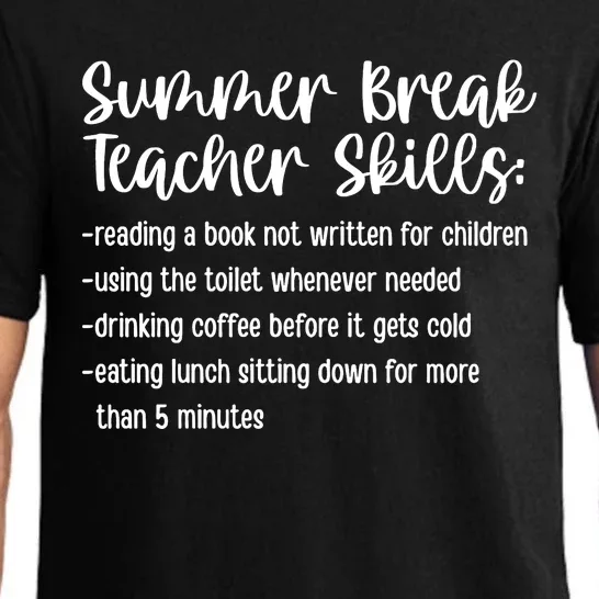 Summer Break Teacher Skills Pajama Set