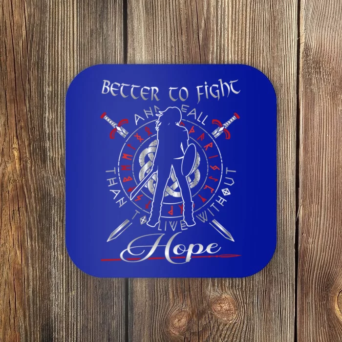 Shieldmaiden Better To Fight And Fall Lagertha Viking Gift Coaster