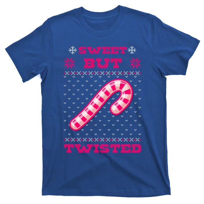 Sweet But Twisted Candy Cane Fun Ugly Xmas Gift T-Shirt