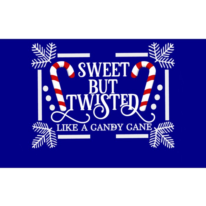 Sweet But Twisted Like A Candy Cane Funny Christmas Outfits Gift Bumper Sticker