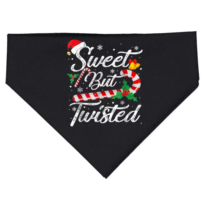 Sweet But Twisted Candy Cane Shirt Christmas Xmas Candy Cane USA-Made Doggie Bandana