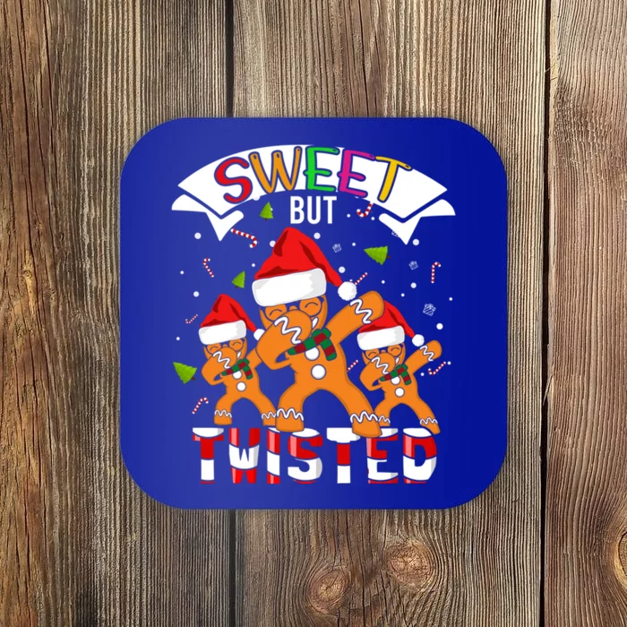 Sweet But Twisted Candy Cane Funny Dabbing Gingerbread Gift Coaster