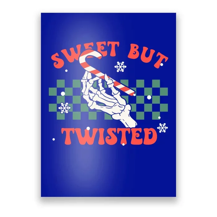 Sweet But Twisted Skeleton Hand Groovy Retro Christmas Xmas Gift Poster