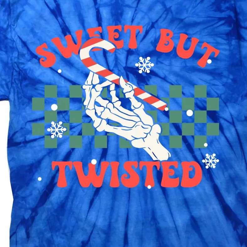 Sweet But Twisted Skeleton Hand Groovy Retro Christmas Xmas Gift Tie-Dye T-Shirt