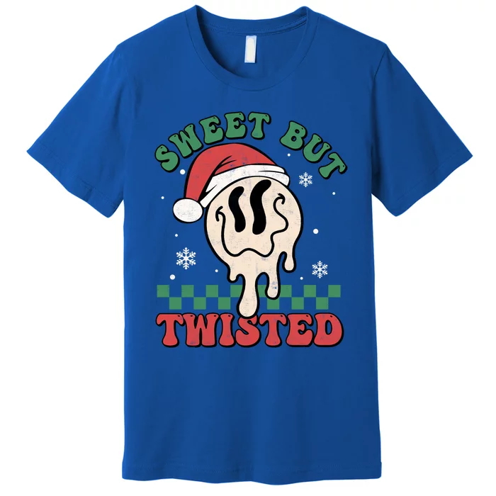 Sweet But Twisted Driping Face Groovy Retro Christmas Xmas Cool Gift Premium T-Shirt