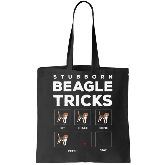 Stubborn Beagle Tricks Tote Bag