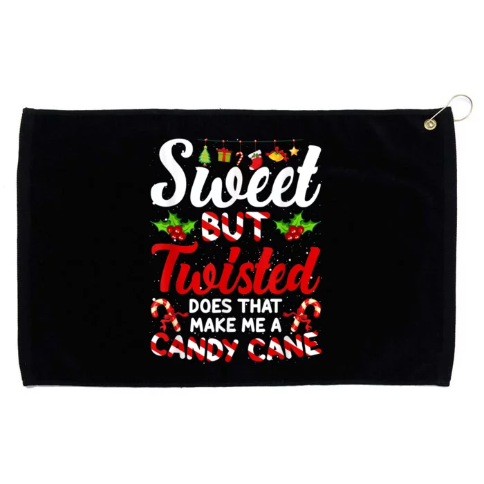 Sweet But Twisted Candy Cane Christmas Matching Grommeted Golf Towel