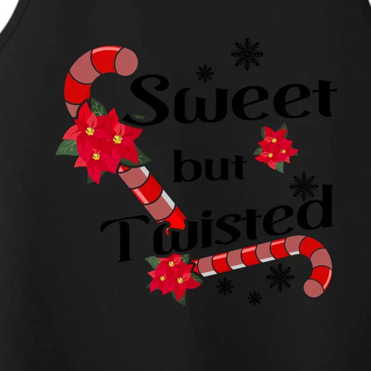 Sweet But Twisted Candy Cane Stocking Stuffer Christmas Gift Performance Tank