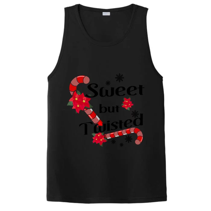 Sweet But Twisted Candy Cane Stocking Stuffer Christmas Gift Performance Tank