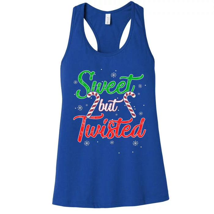 Sweet But Twisted Funny Candy Cane Christmas Meaningful Gift Women's Racerback Tank