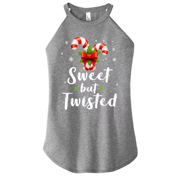 Sweet But Twisted Funny Candy Cane Christmas Gift Women’s Perfect Tri Rocker Tank