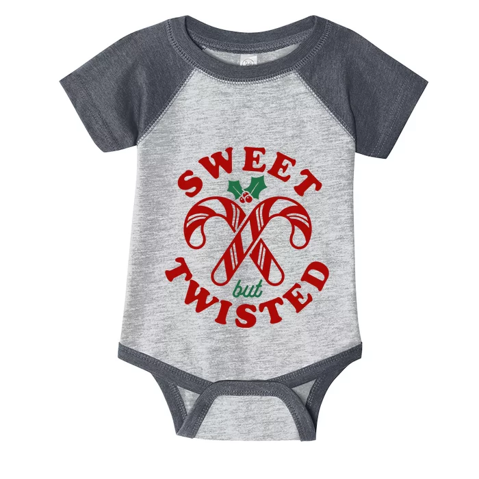 Sweet But Twisted Candy Canes Christmas Holiday Infant Baby Jersey Bodysuit