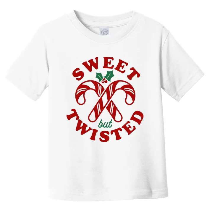 Sweet But Twisted Candy Canes Christmas Holiday Toddler T-Shirt