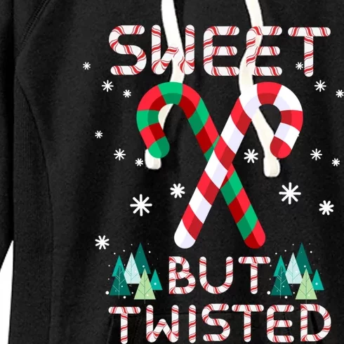 Sweet But Twisted Candy Cane Sweets Candy Christmas Great Gift Women's Fleece Hoodie