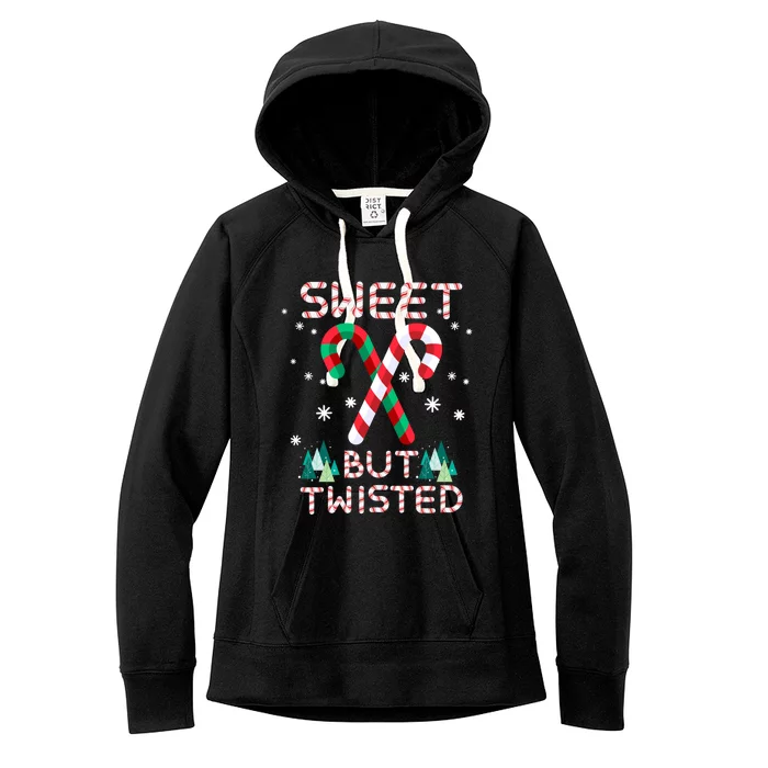 Sweet But Twisted Candy Cane Sweets Candy Christmas Great Gift Women's Fleece Hoodie